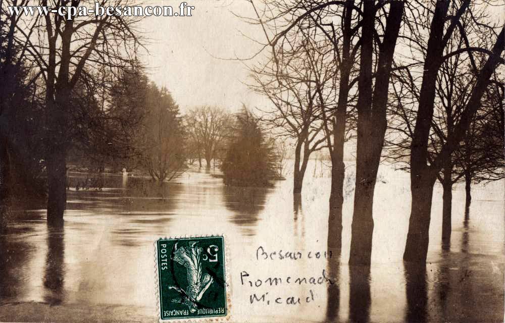 Besançon - Promenade Micaud - Inondations de Janvier 1910